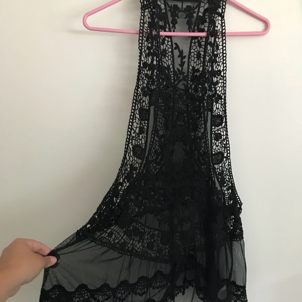 Black lace top